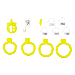CockLock Cage de chasteté courte Lyfy 4 x 3.3cm Jaune